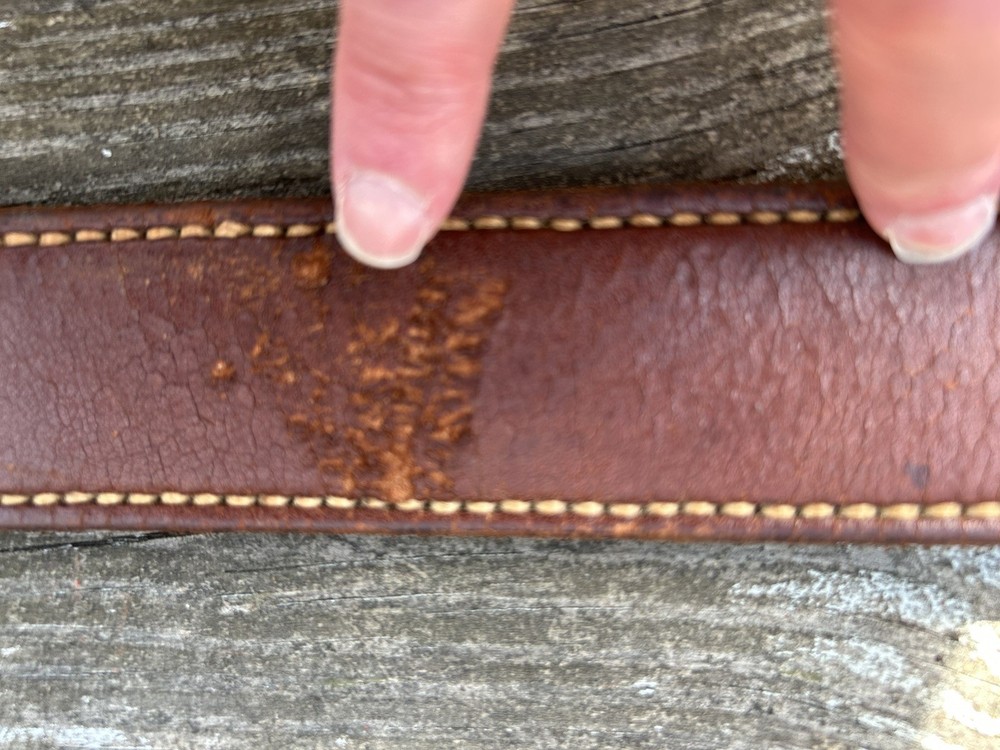 Leather Western Back Cinch With Rollers