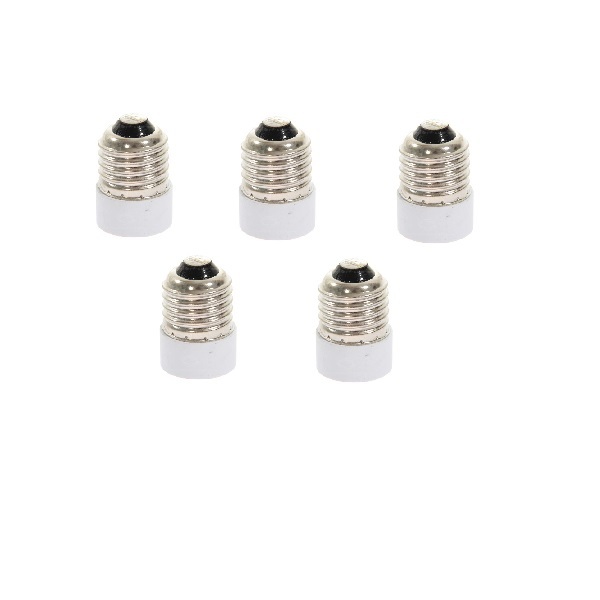 (6pcs) E26/E27 Medium Screw to E14 European Base Sockets Adapter Converter