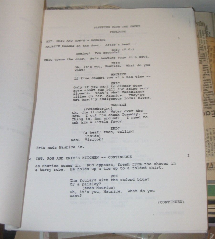 NORTHERN EXPOSURE ORIGINAL SCRIPT SLEEPING WITH THE ENEMY FINAL DRAFT SEASON 4