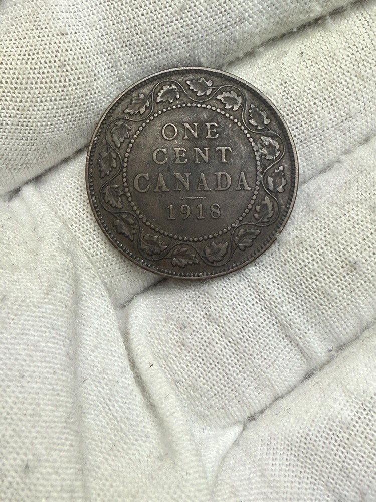 1918 Canada 🇨🇦 • Large One Cent • Better Grade H34