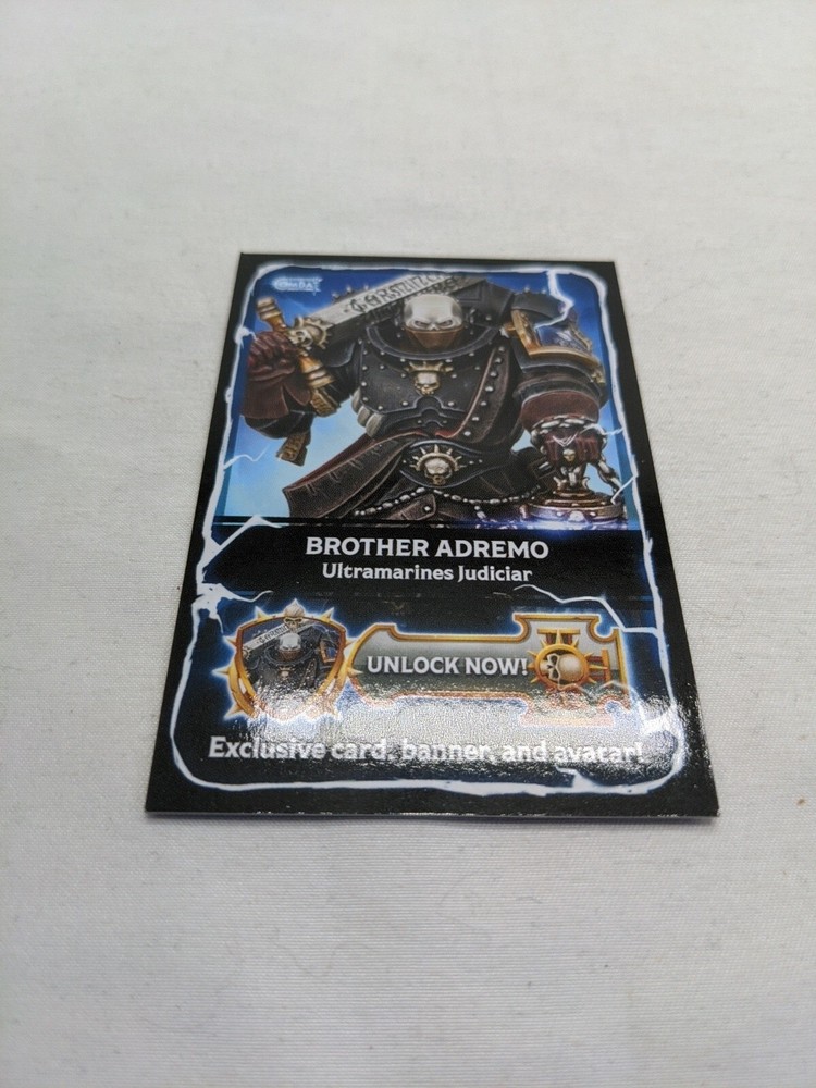Warhammer Combat Card Brother Adremo Ultramarines Judiciar DLC Code