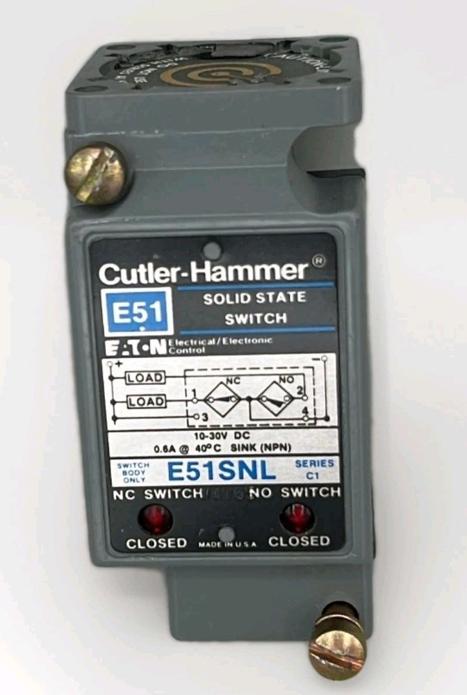 NIB - EATON E51SNL Cutler Hammer, Inductive Proximity, E51 LIMIT SWITCH