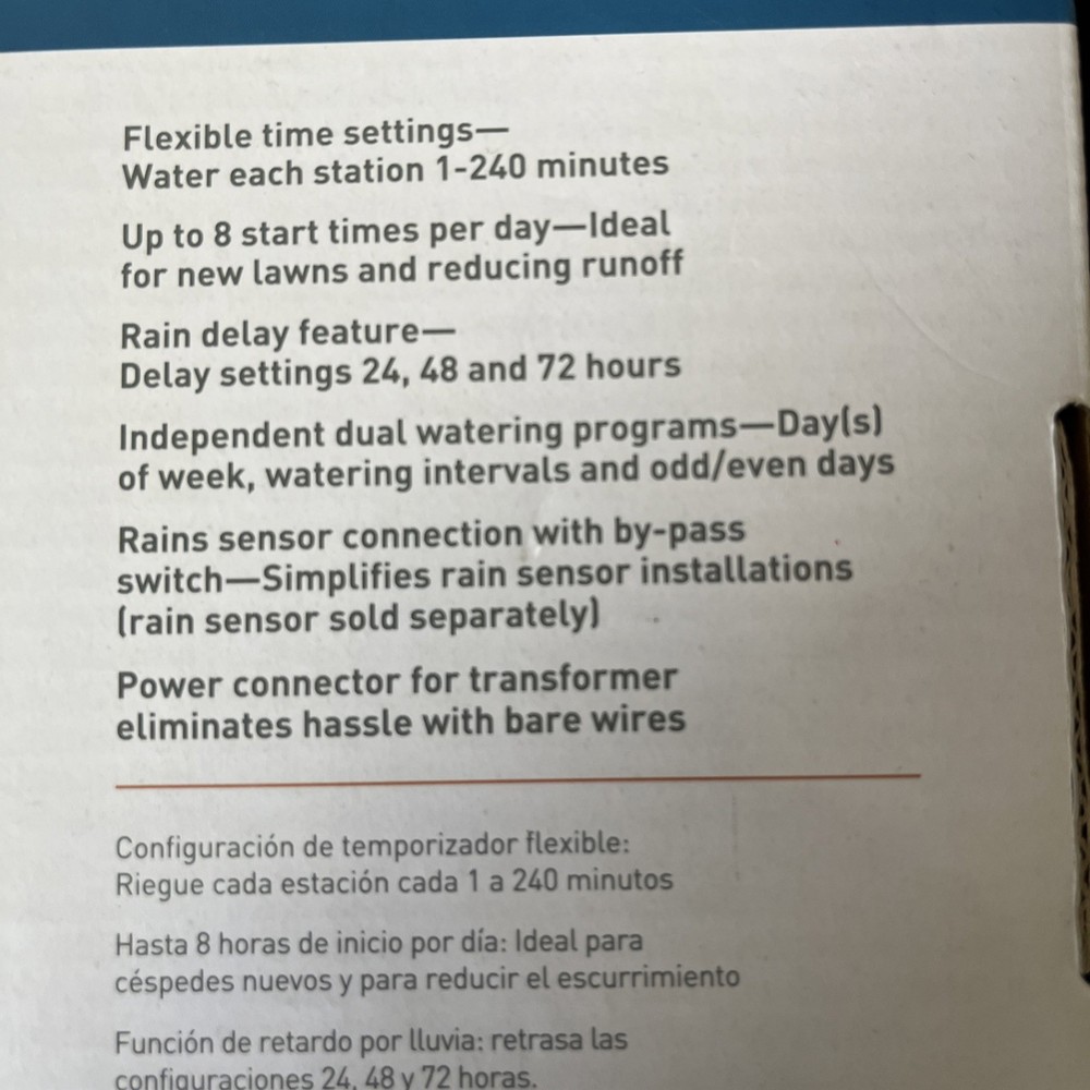 ORBIT 6 Station Sprinkler Control Center Easy Dial Lawn Program Timer 57596