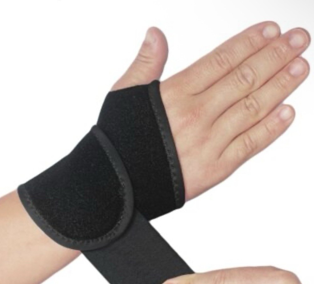 *2PACK* Black Adjustable Neoprene Wrist Wraps Pair, Size L, LEFT