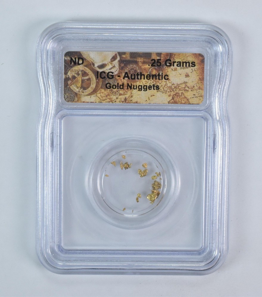 ND 0.25 Grams Gold Nugget Authentic ICG