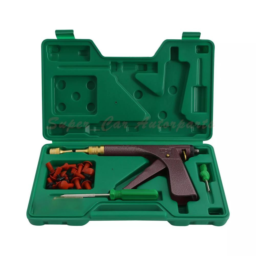 Tire Plugger Tubeless Tire Wheel Repair Gun Kit Mushroom Plug Probe Nozzle USA