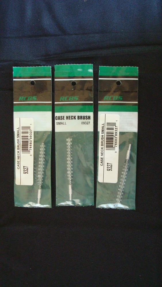 3 NEW RCBS Case Neck Small Brushes #9327