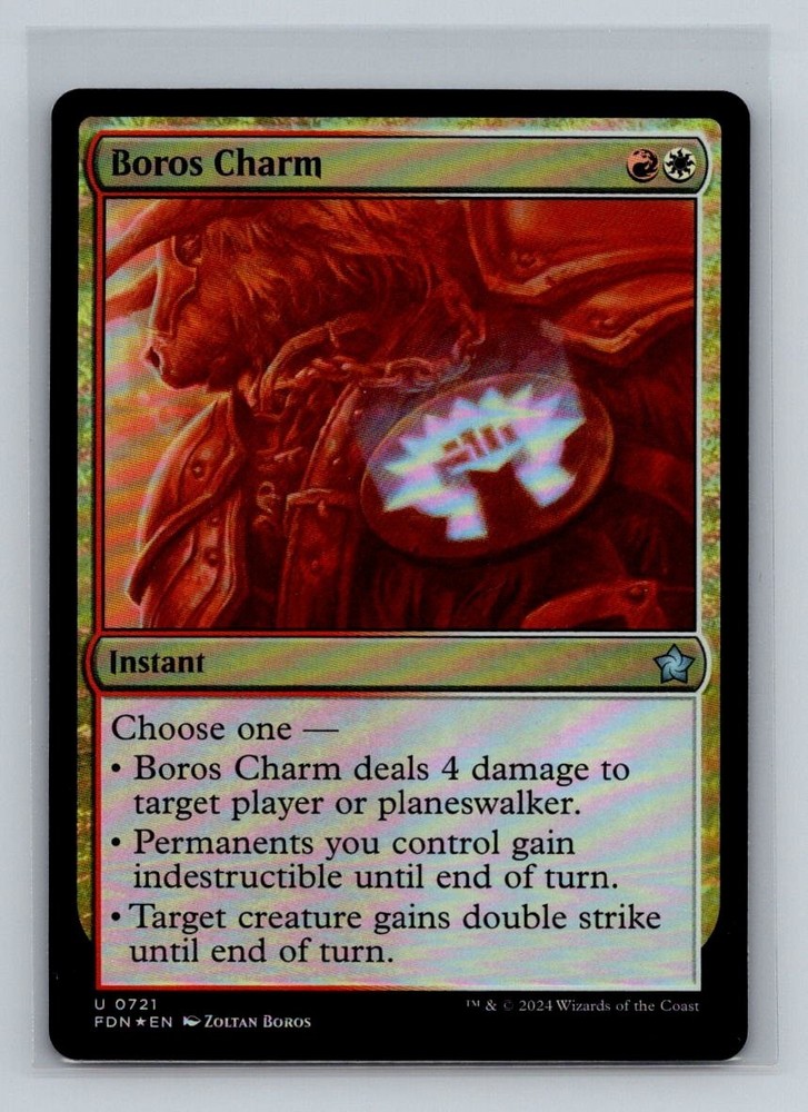 boros charm mtg FOUNDATIONS FOIL nm