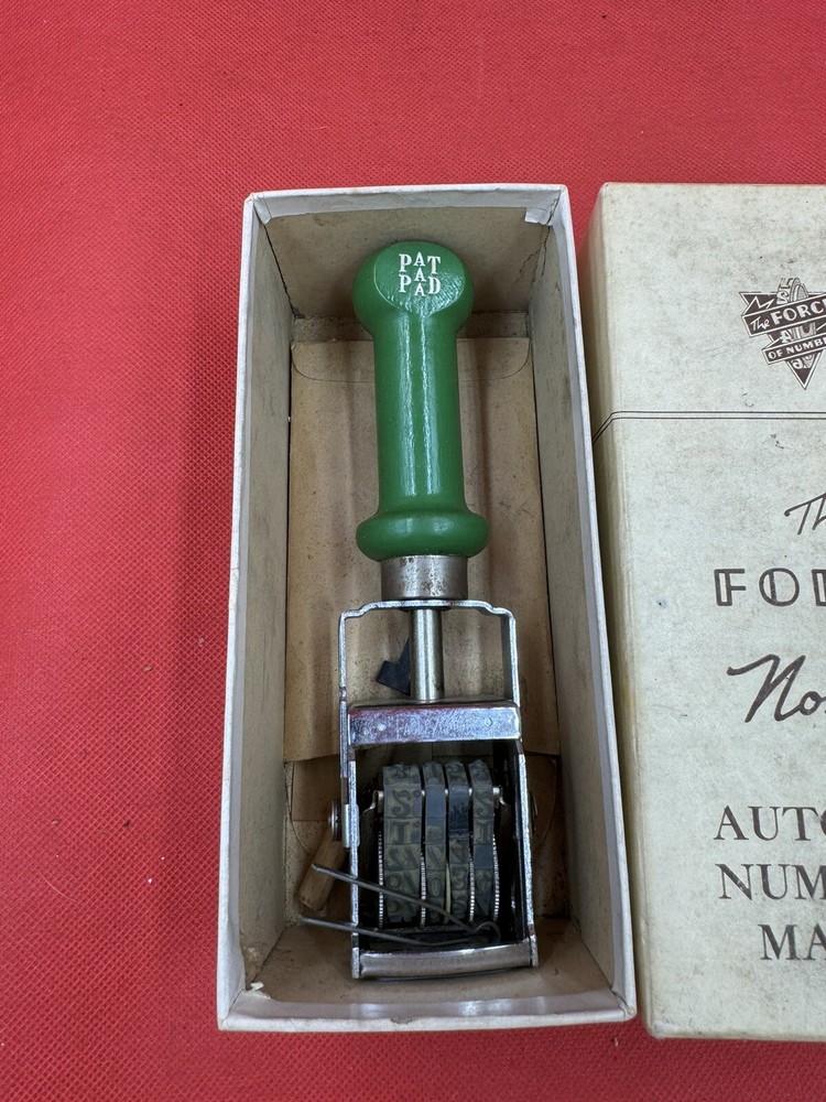 Vintage The Force Model 150 Automatic Numberer Machine Stamp 597E