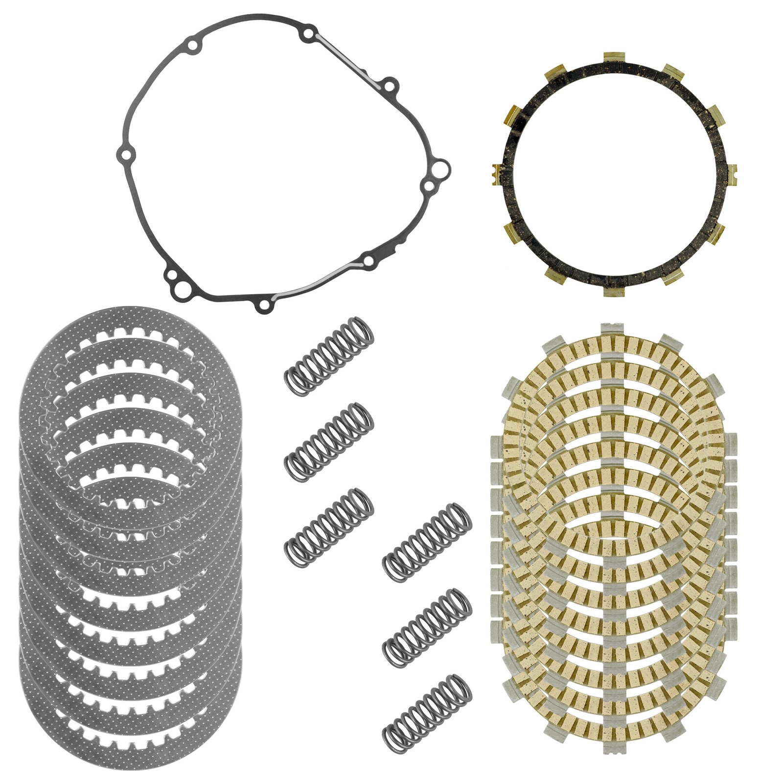 Clutch Friction Steel Plates and Gasket Kit for Yamaha R1 YZF-R1 YZFR1 2004-2006