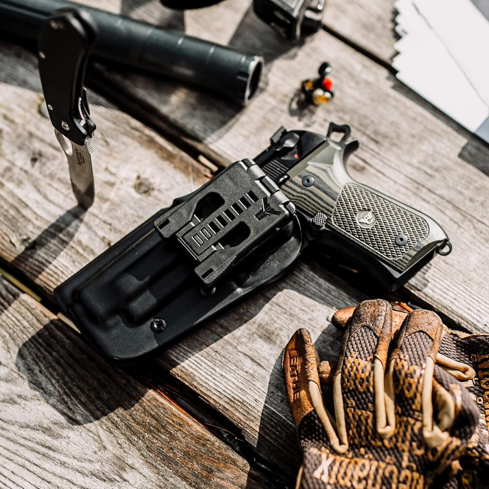 Dual Locking Tek-Lok Attachment with Mounting Hardware for Secure Gear - Black