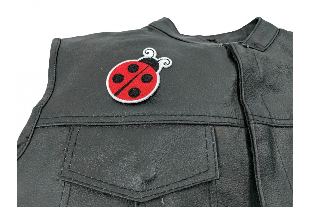 Embroidered Patch (Iron-On), Lady Bug, 3" x 2.25"