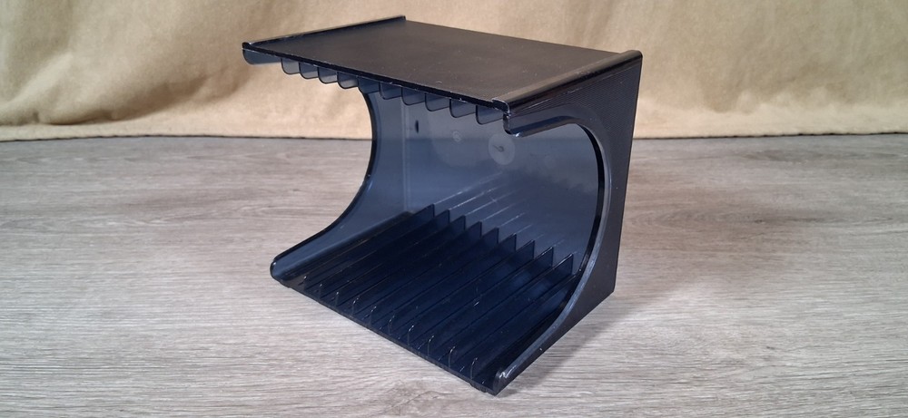 Fellowes CD Cube 12 CD Storage Rack Desktop Clear Blue Gray Fast Shipping