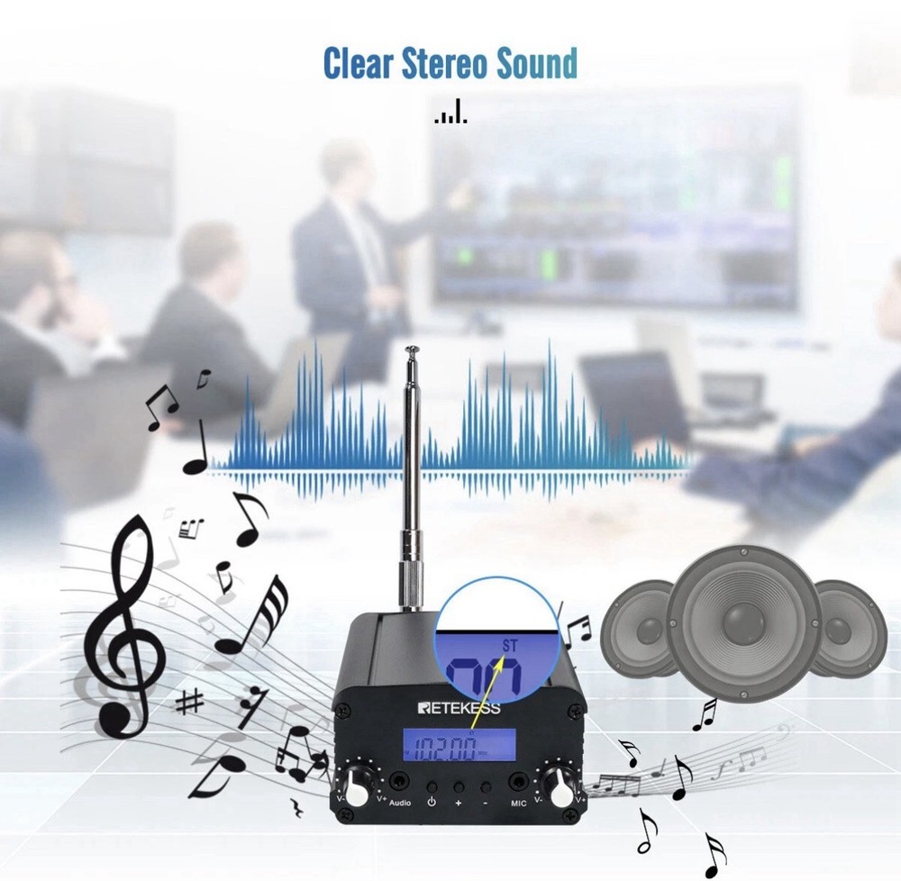 FM Broadcast Transmitter TR509 7W FM Radio Transmitter, Long Range Transmitter