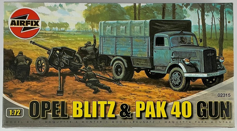 Airfix 02315 Opel Blitz & Pak 40 Gun 1/72 Scale Plastic Model Kit