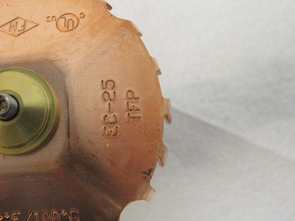 Tyco TY9123 Fire Sprinkler Head Replacement 1" 212F