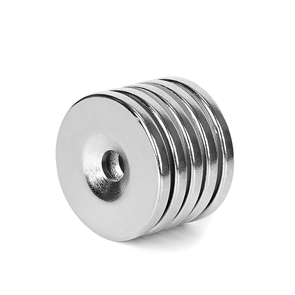 Countersunk Ring Round Disc Strong N35 Magnets Rare Earth Neodymium w/ Hole 5mm