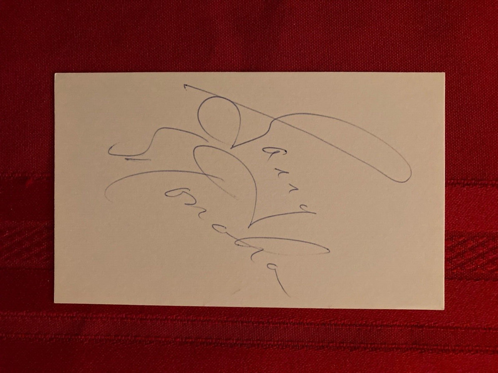 Garry Monahan signed 3x5 index card / Auto / First NHL draft pick / Maple Leafs