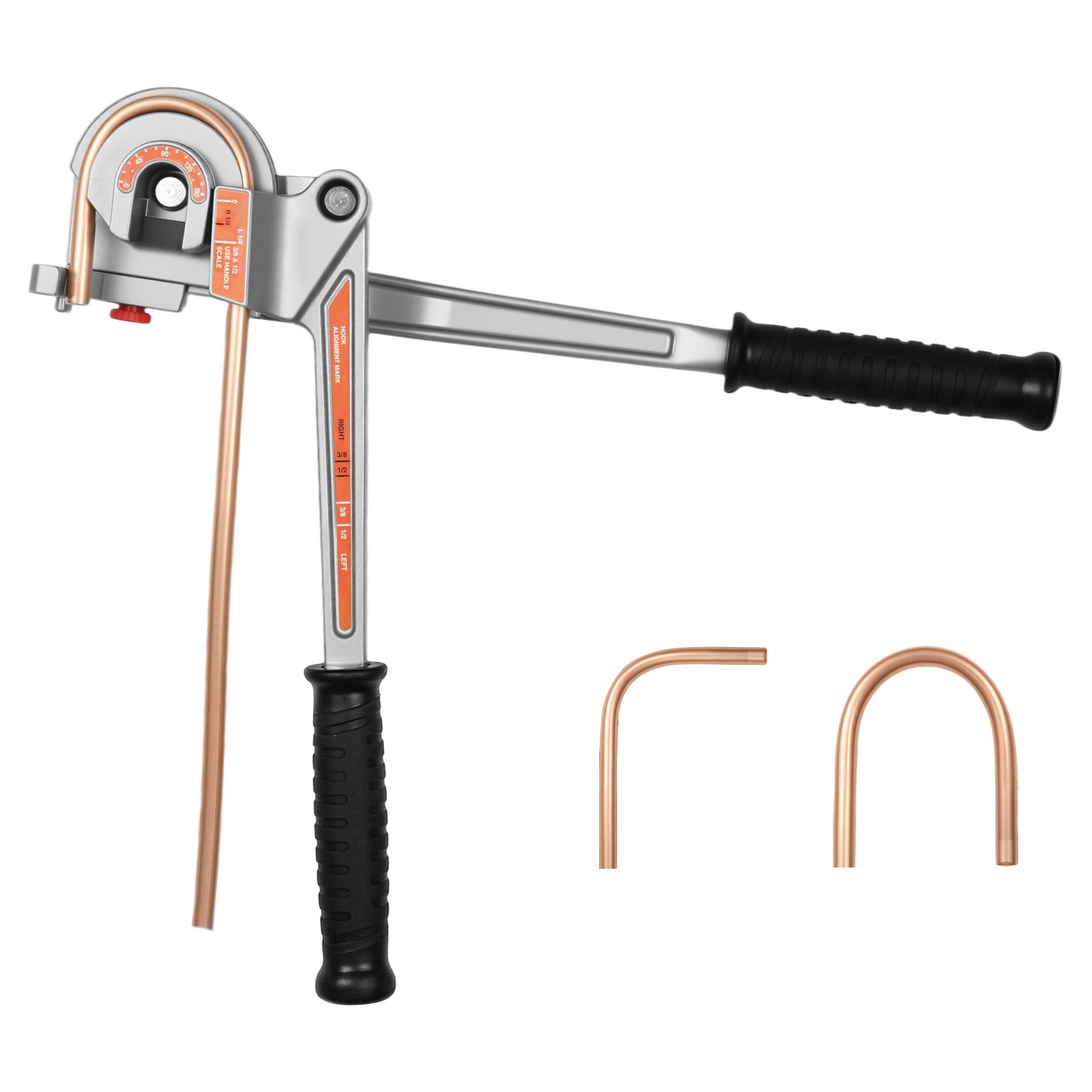 Uimoso 3-in-1 Lever Pipe Tube Bender for 1/4", 3/8", 1/2" O.D., 0-180° Angles