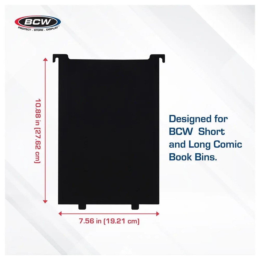 BCW Comic Storage Box Plastic Black With Seperators