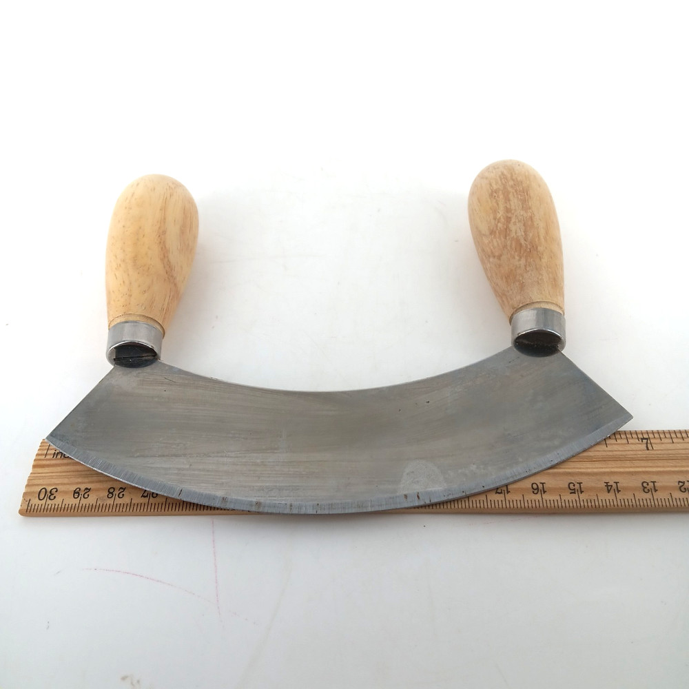 Stainless Single Blade Chopper Wood Handle High Quality Kitchen Tool Durable