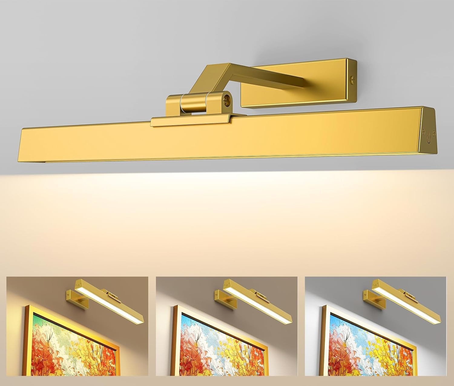 LRLITE Battery Operated Picture Light Gallery Light for Paintings CCT Dimmable