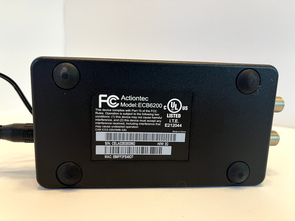 Actiontec ECB6200 MoCA Coax/Ethernet Gigabit Network Adapter