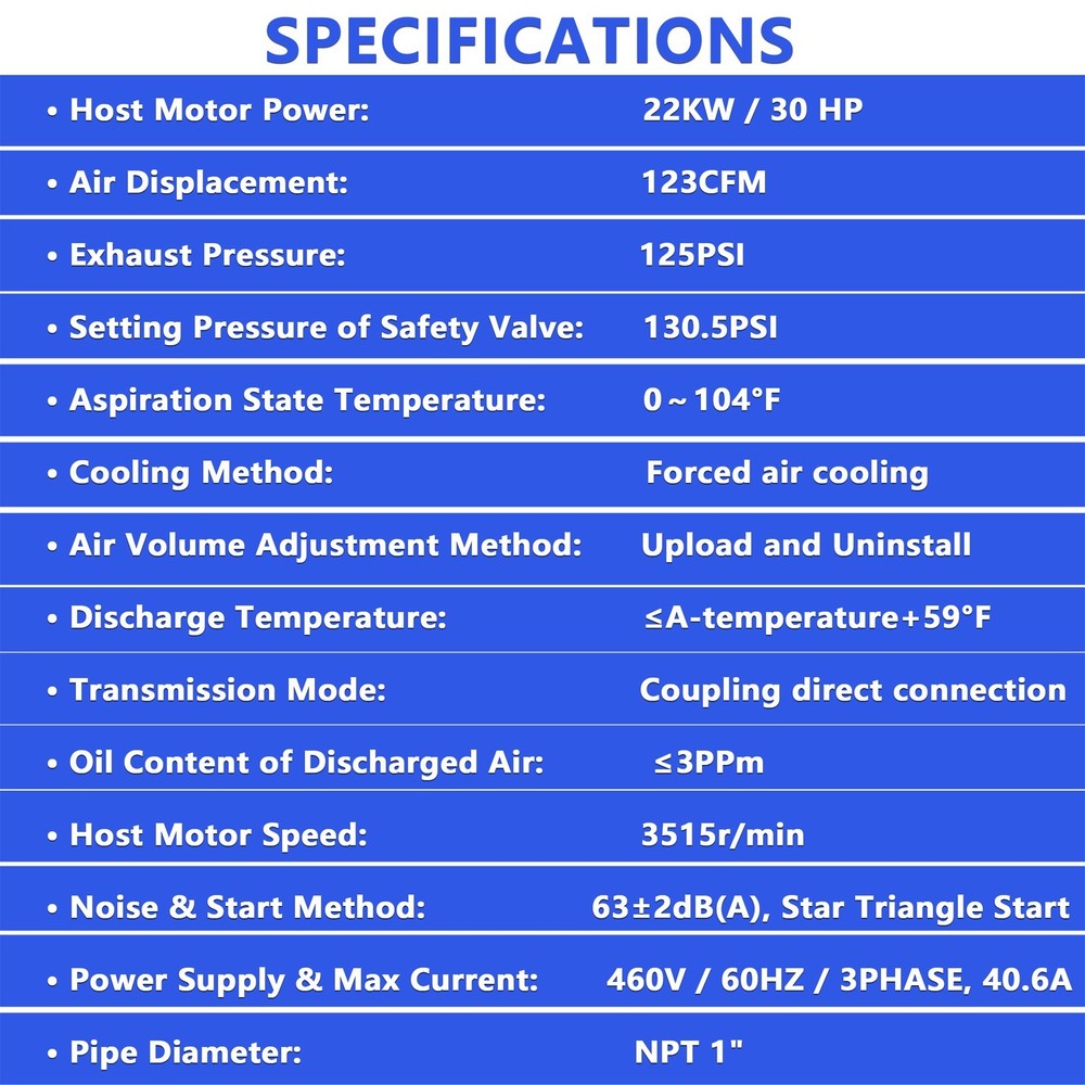 30HP Rotary Screw Air Compressor
