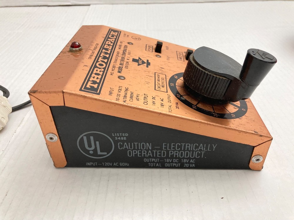 Vintage MRC Throttlepack Model 501 Train Transformer , Untested **