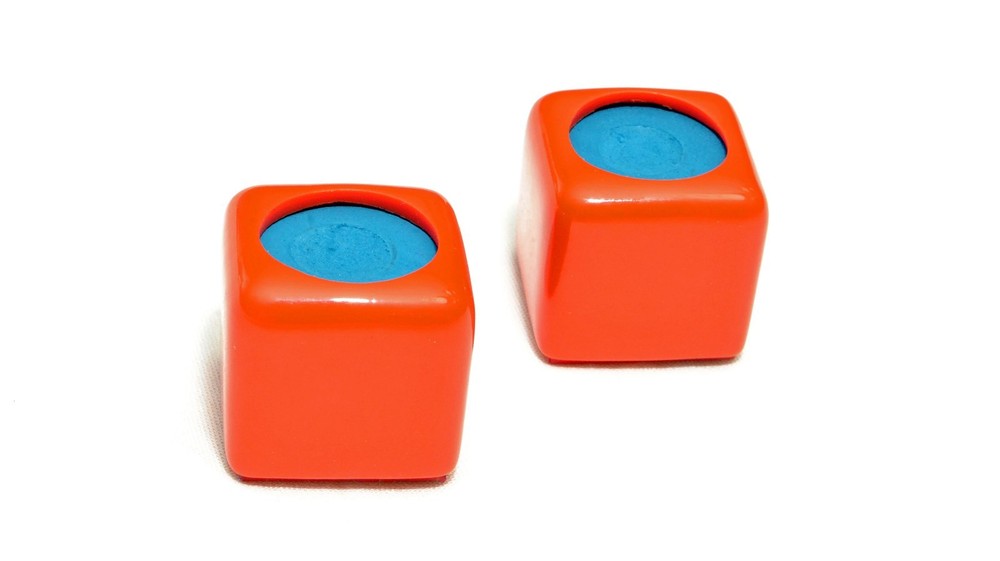 ( 2 ) Billiard Pool Snooker Table Cue Chalk Holder Orange Master's Chalk Chalker
