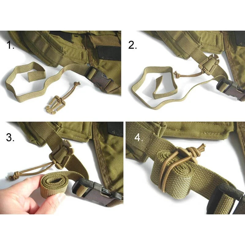 MOLLE Web Dominator Shock Cord Loops, Foliage Green, 2-PACK