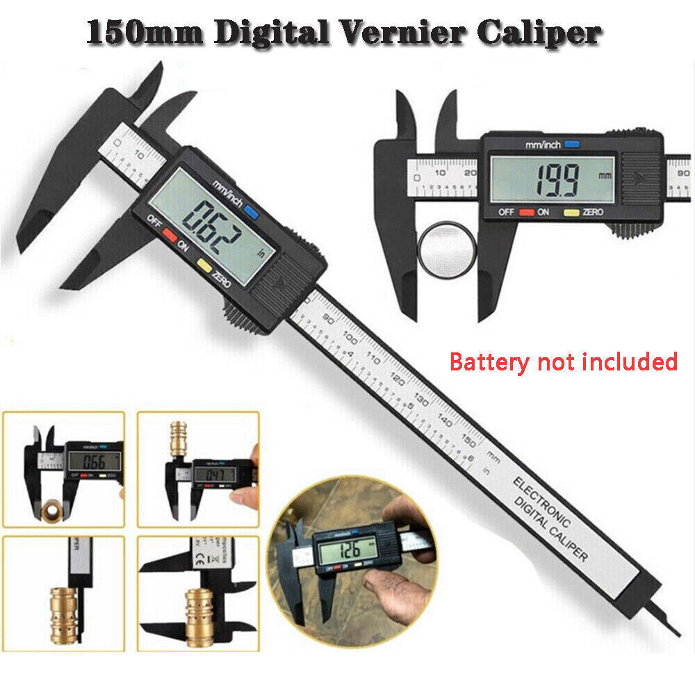6” 150mm LCD Digital Vernier Caliper Micrometer Measuring Gauge