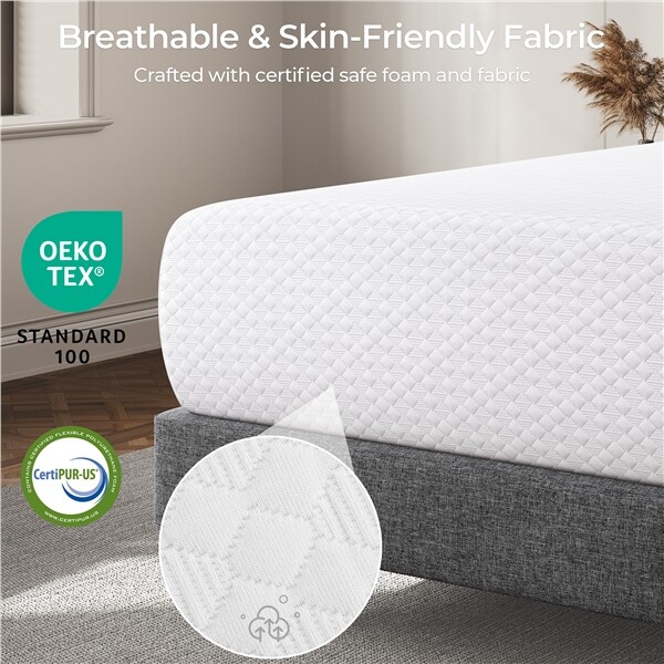 Gel Memory Foam Mattress Green Tea Mattress in a Box CertiPUR-US Certified