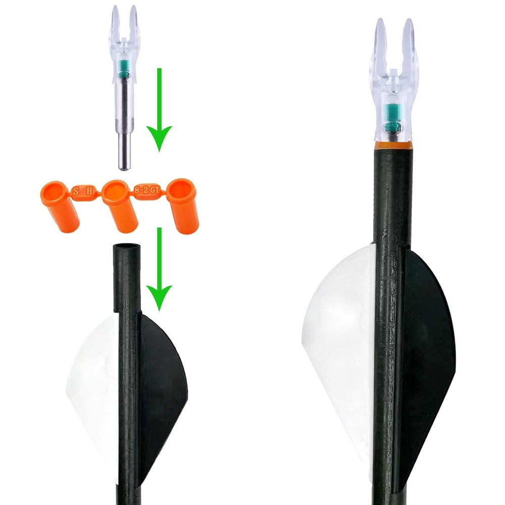6 Pack X Lighted Nocks for Arrows Universal X/5.2mm LED Lighted Knocks with ....