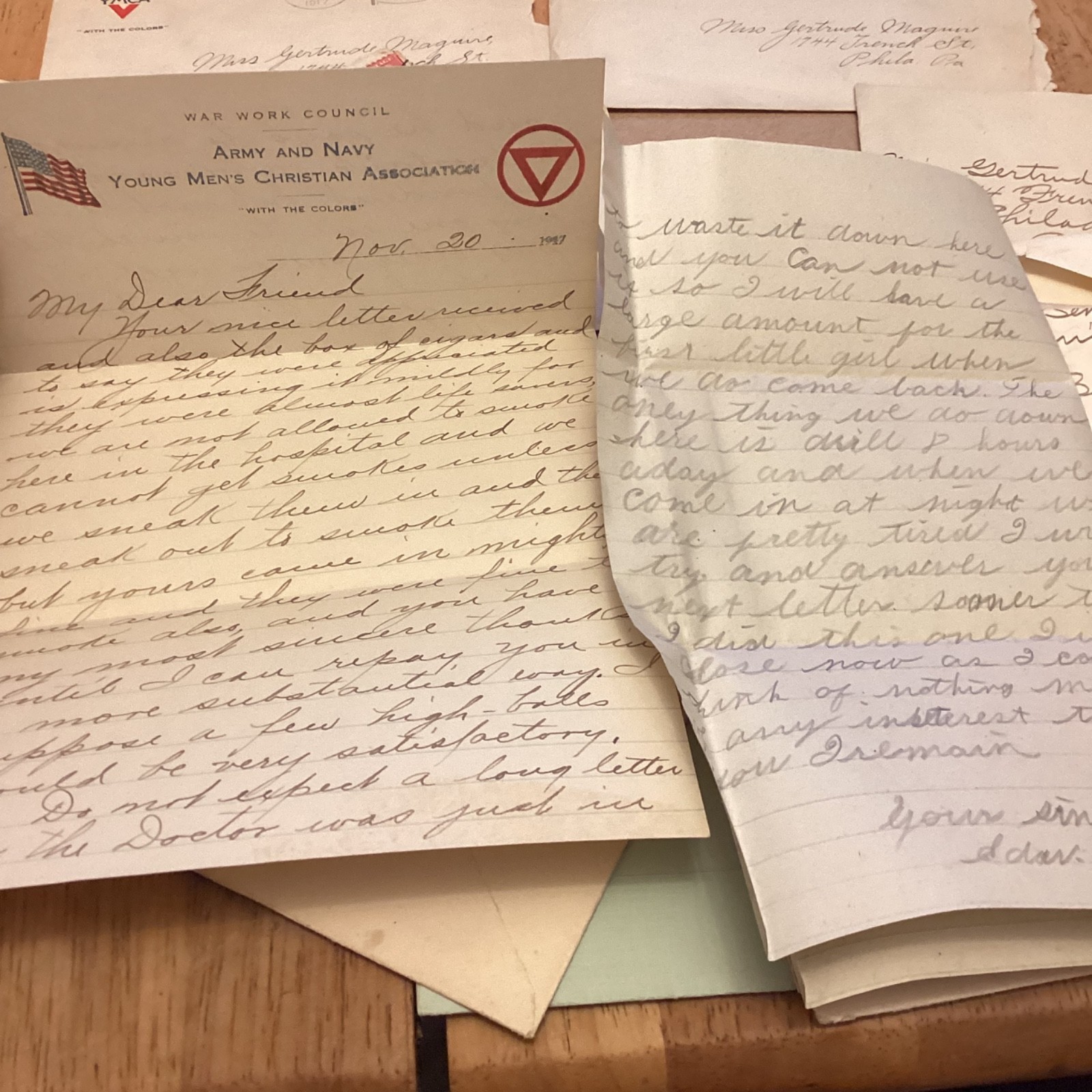 50 WW1 letters to Philadelphia from Camp Hancock,Ga,Lt Armitage Corp Beck.PA Uni