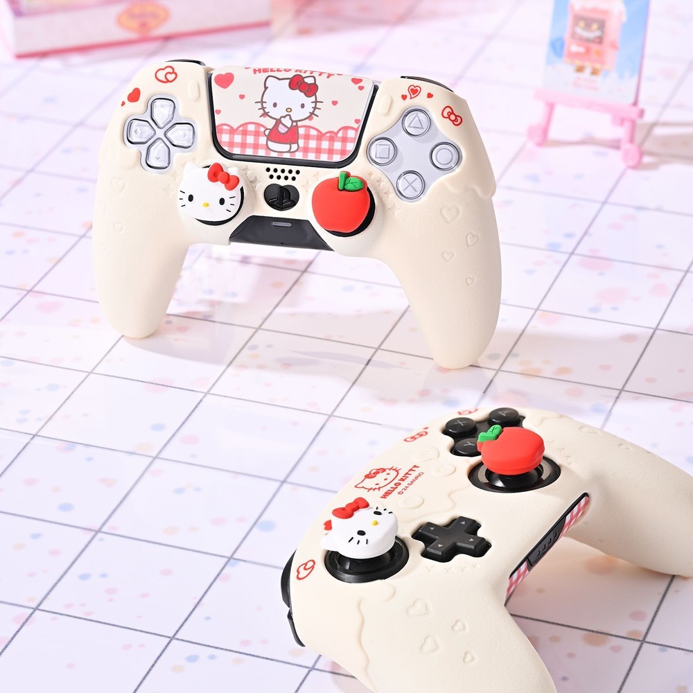 GeekShare X Sanrio Cover for PS5/Switch PRO Controller Skin Grip Sets HelloKitty
