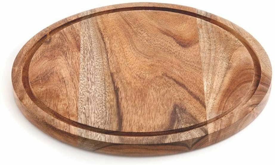 "Wood Cake Stand with Glass Dome: Transformable to Cheese Board - Multi-function