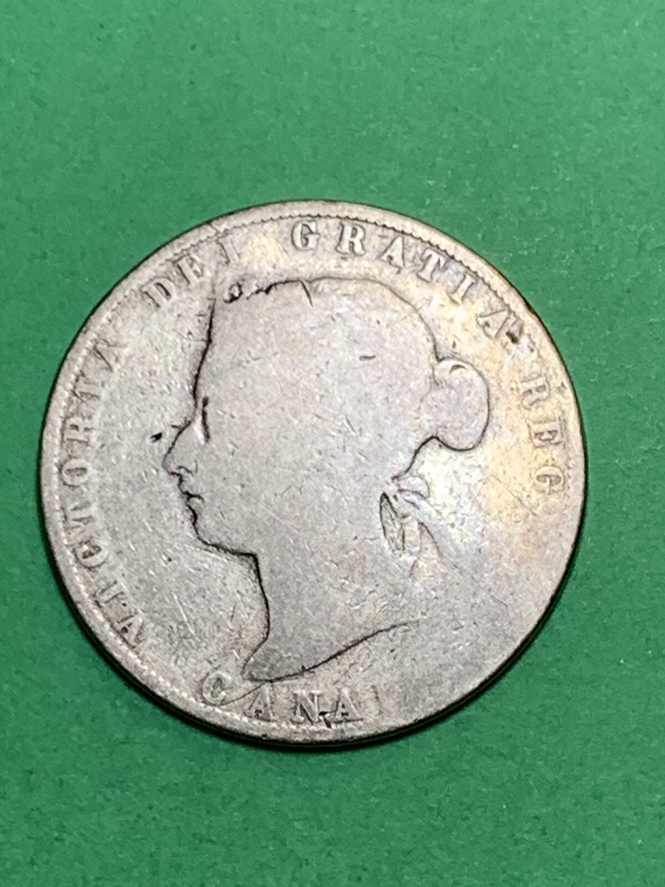 1872 H Inverted A Canada Silver 50 Cents (A1254)