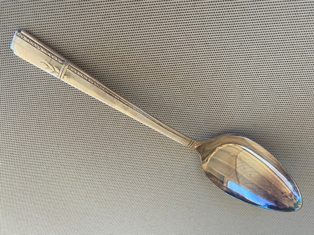 1 Table Serving Spoon 1938 Oneida Prestige Grenoble Silver Plate Silverplate