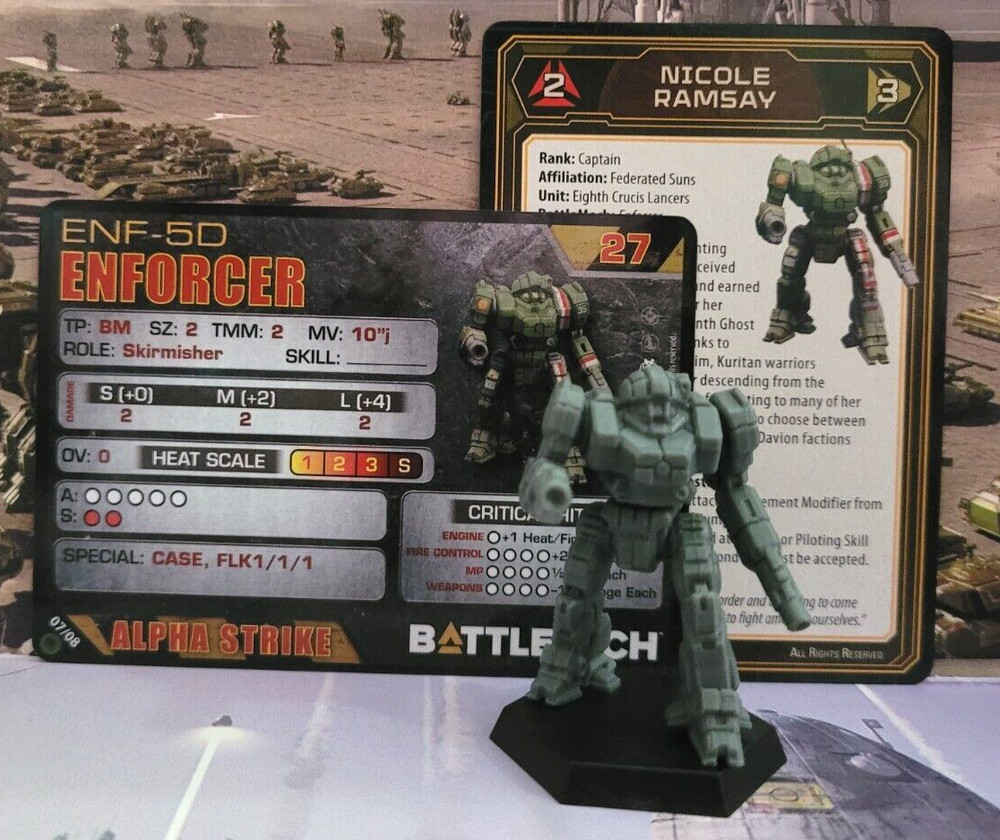 Battletech Enforcer Mech Davion Cavalry Lance Inner Sphere