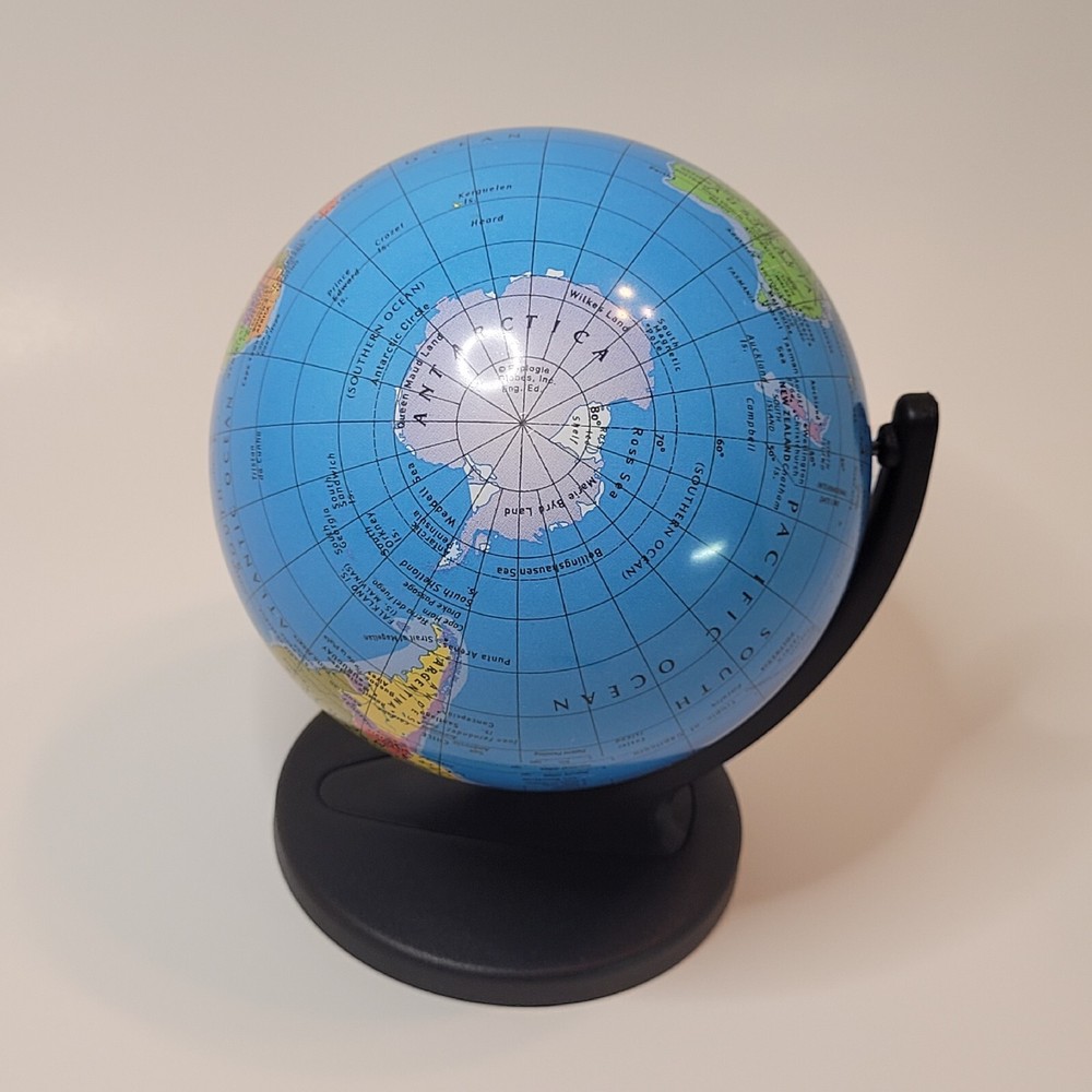 Replogle Desktop Mini Spinning Globe Dual Direction 2001 Desk Accessory 5.5"