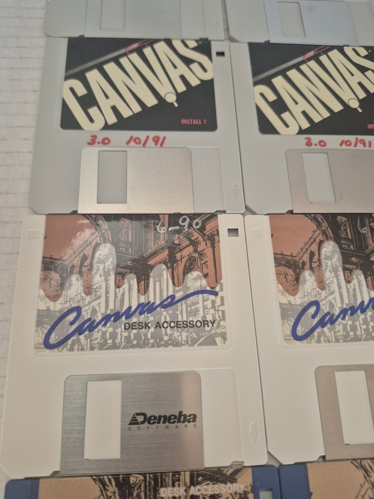 12 Vintage Collection Canvas Macintosh 3.5 Computer Disk UNTESTED