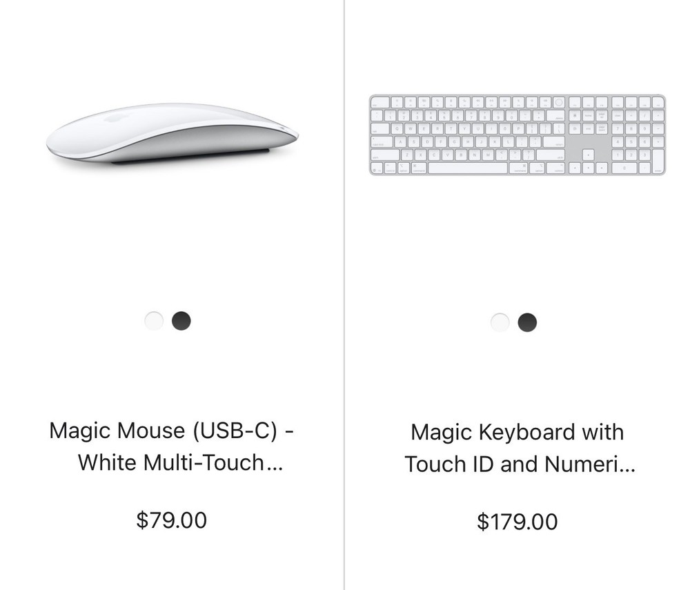 Apple Magic Keyboard 2 A1843 with Magic Mouse 2 -A1657 - White