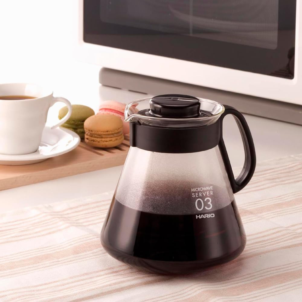 V60 Glass Range Coffee Server, 800Ml, Black