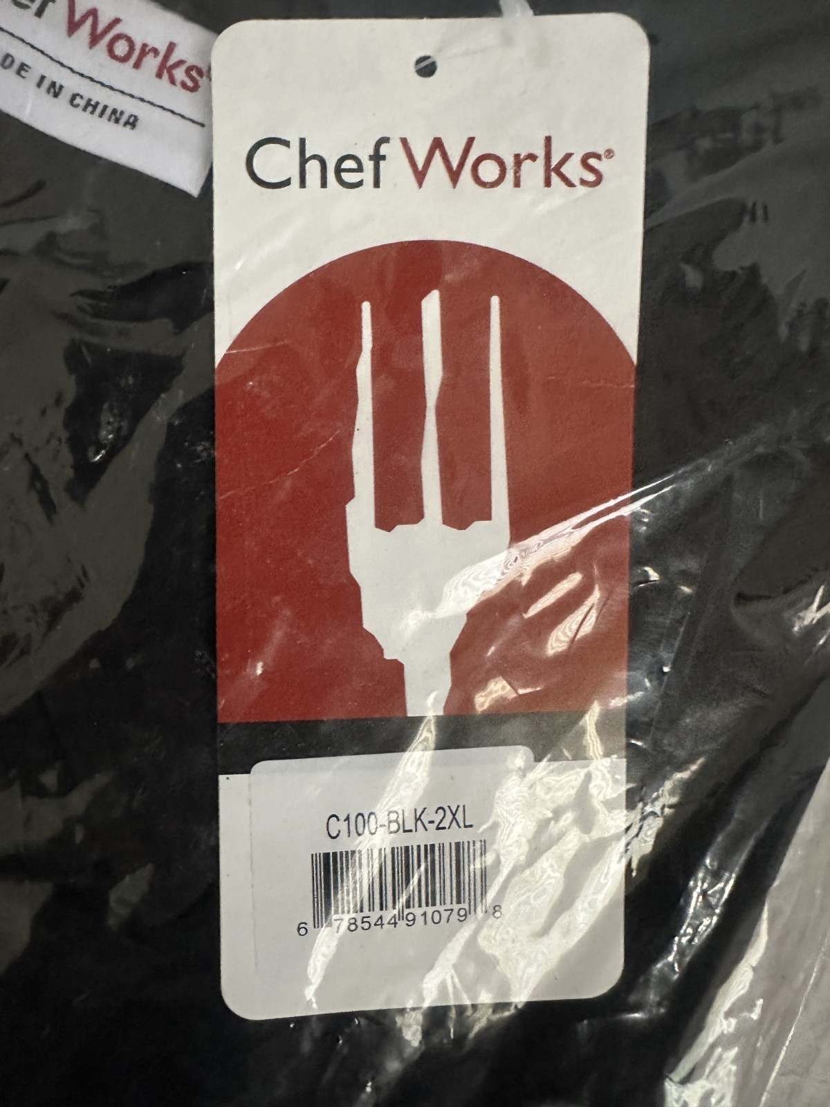 NEW! Genuine! Chef Works Men's Pro Chef Shirt 2XL C100-BLK-2XL