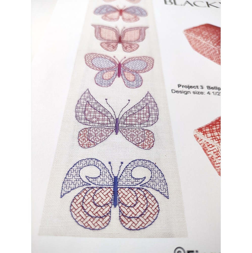 Chinese Lattice Blackwork Embroidery Patterns 3 Bellpull Cube Panel Finger Step