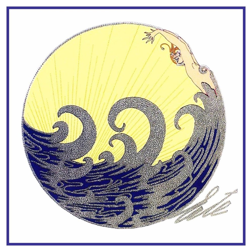 The Wave by ERTE, Romain de Tirtoff  Counted Cross Stitch Pattern Chart Pattern