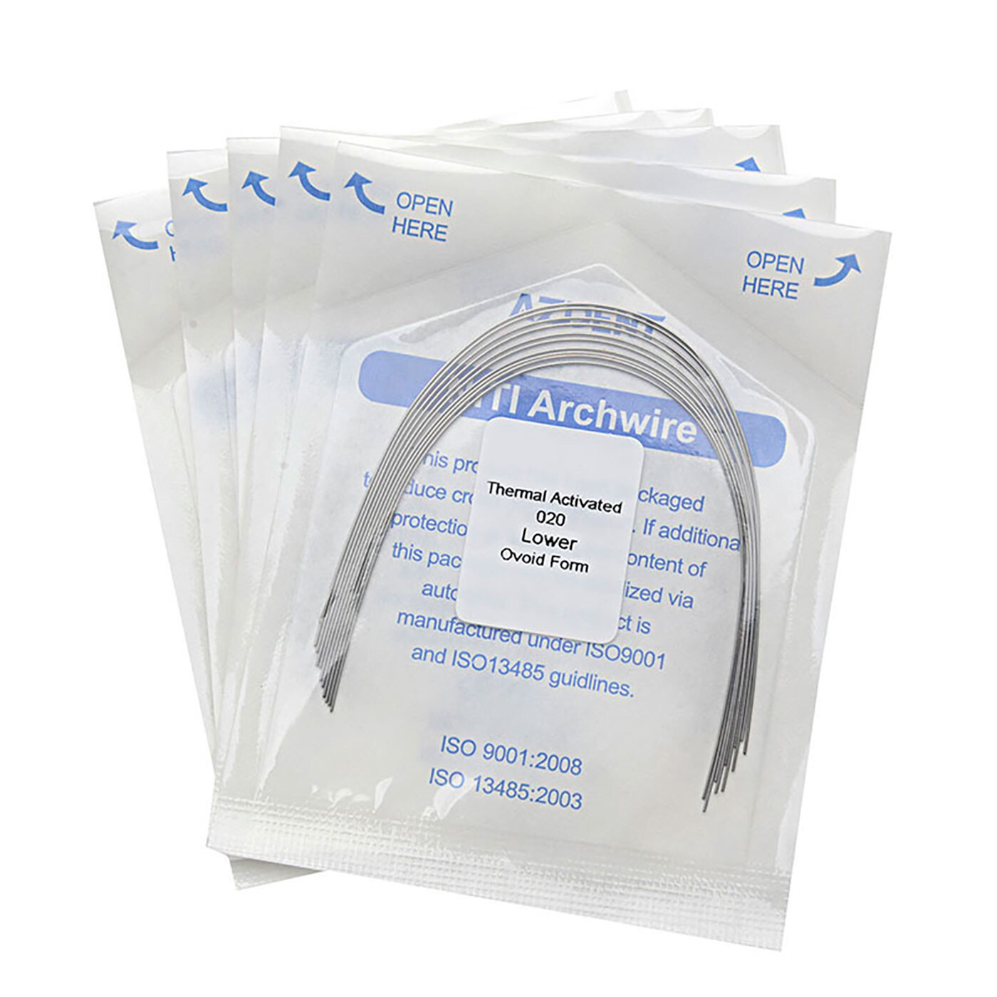 AZDENT Dental Orthodontic Heat Thermal Activated NITI Arch Wires Ovoid Round