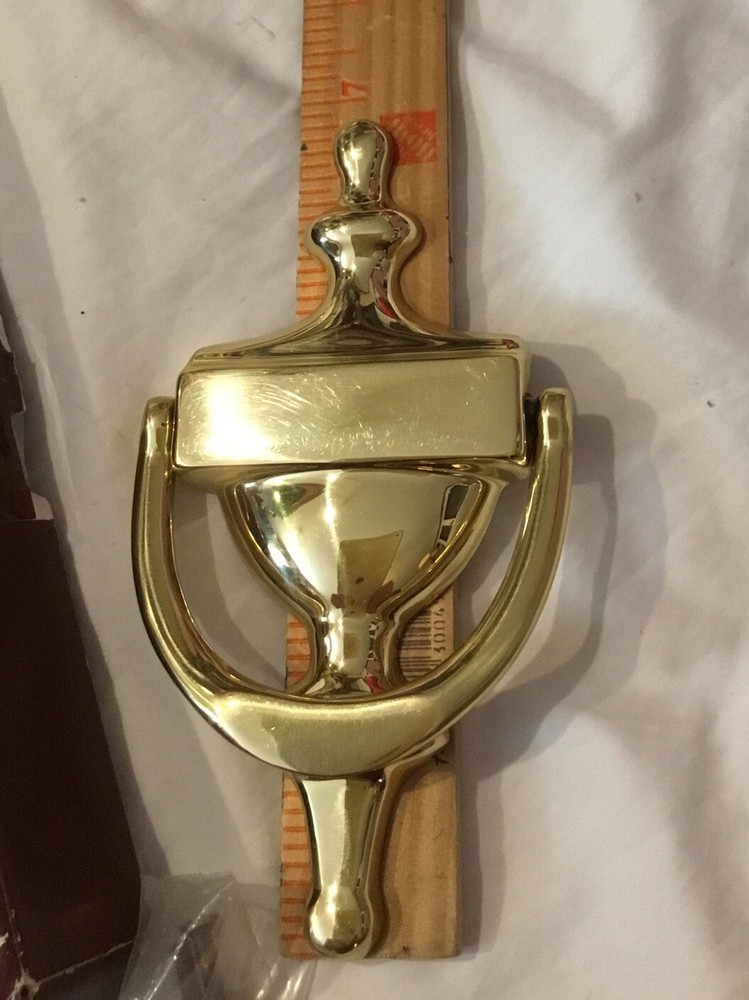 THINGS REMEMBERED Solid Brass Door Knocker 6 3/4”. Made in Spain NOS Engravable