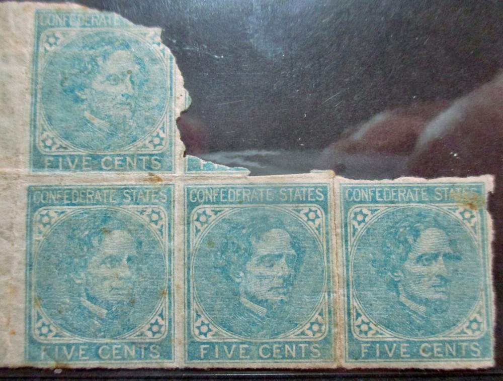 CONFEDERATE STAMPS--4 IN A CORNER BLOCK PLEASE READ IMPORTANT TEXT BELOW